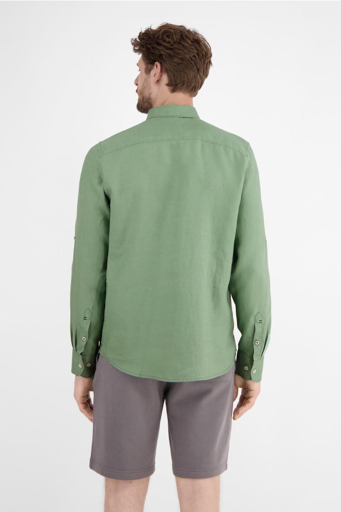 OVERHEMD VAN LINNEN EN KATOEN MIX 2541111 612 SAGE GREEN